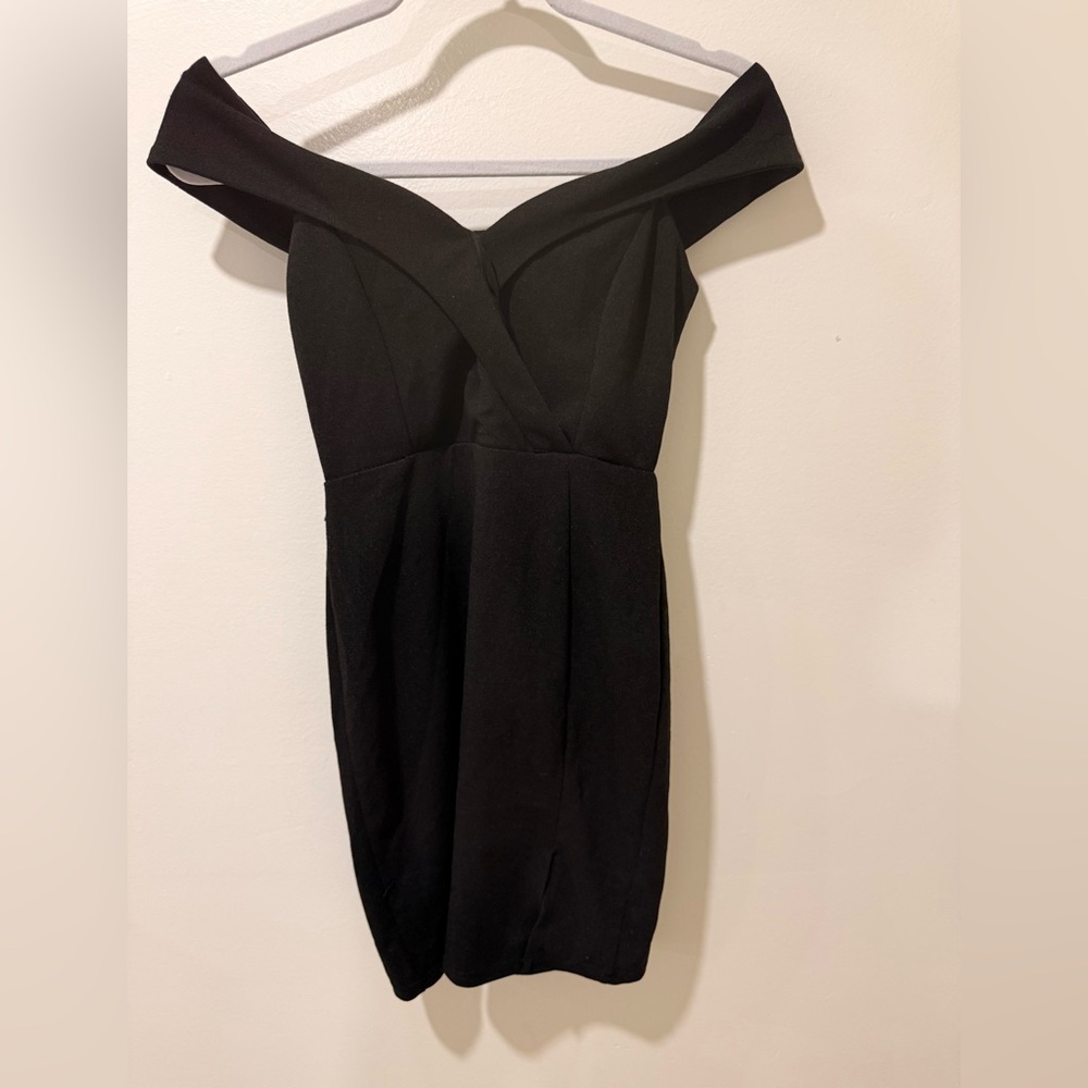 Elegant Black Off-Shoulder Dress